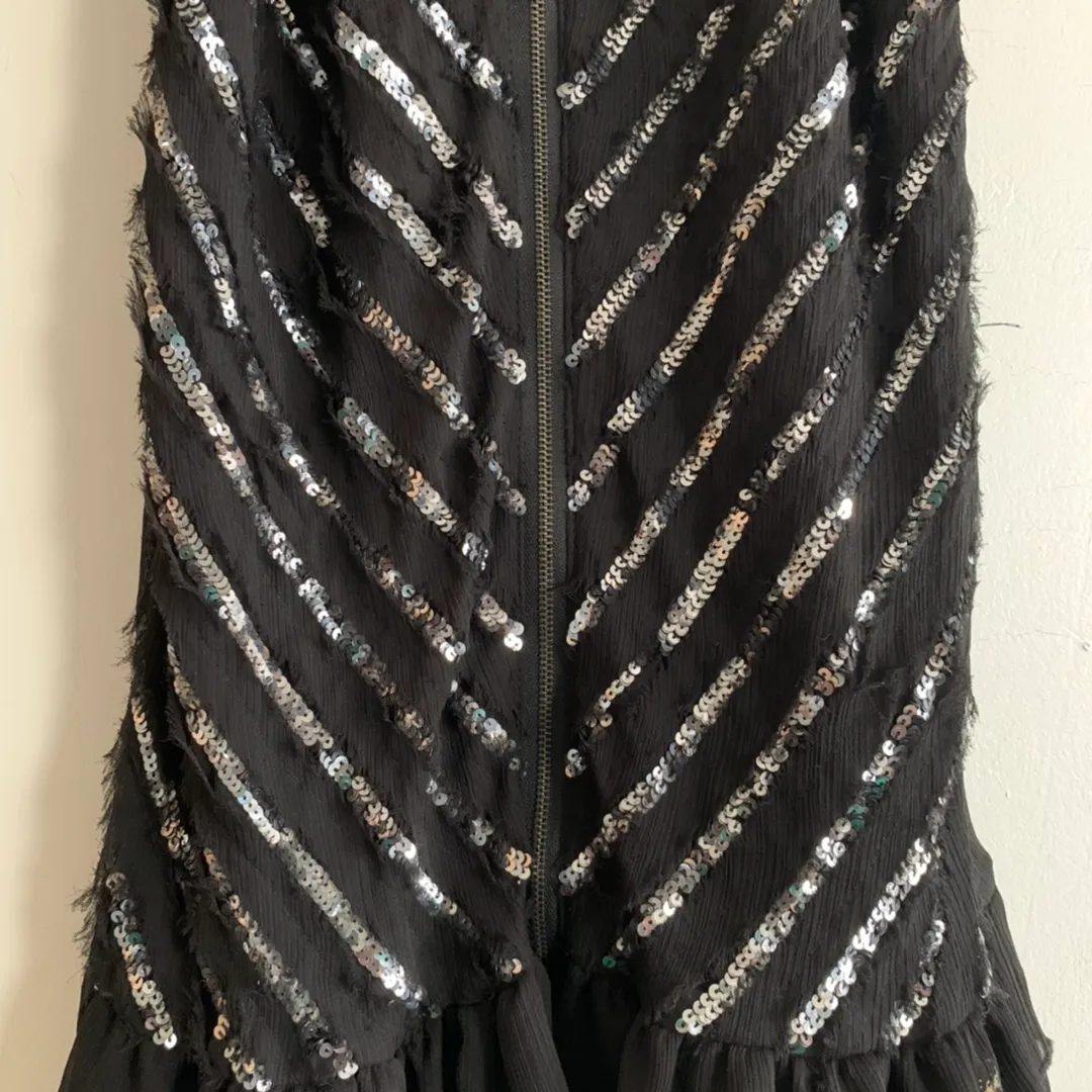 Sequin Frilly Tiered Ruffle Flounce Dress - Image 7