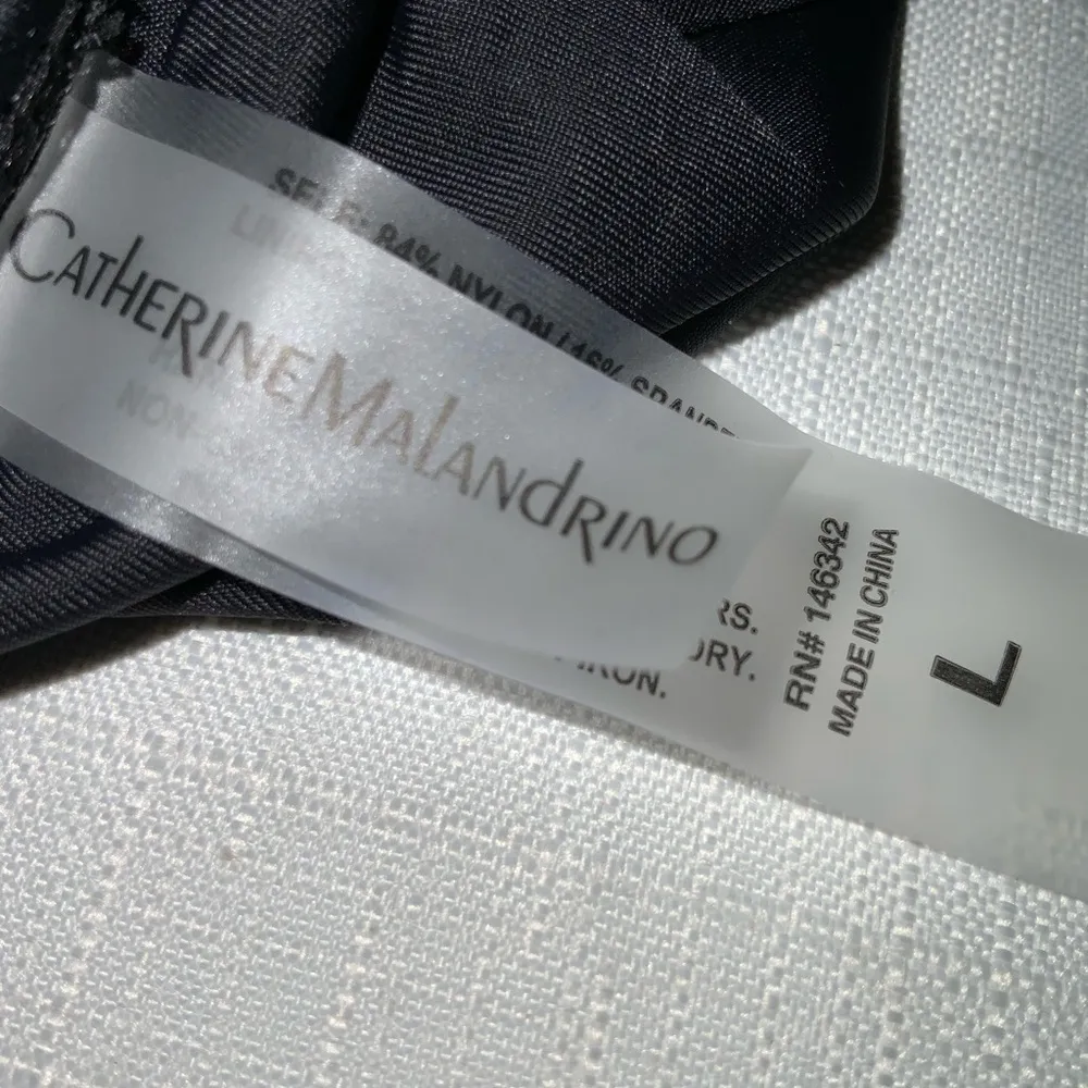 Catherine Malandrino Women's Twist Top High Waist Bottom Black Bikini Swimsuit L - Image 7