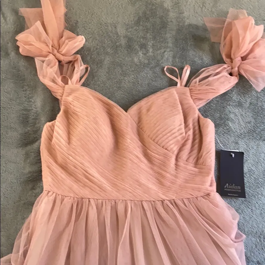 Aidan Ombré Mesh tea Length Dress - Image 3