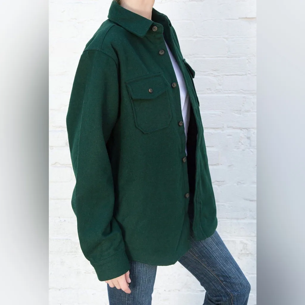 Brandy Melville Forest Green Carson Jacket - Image 3