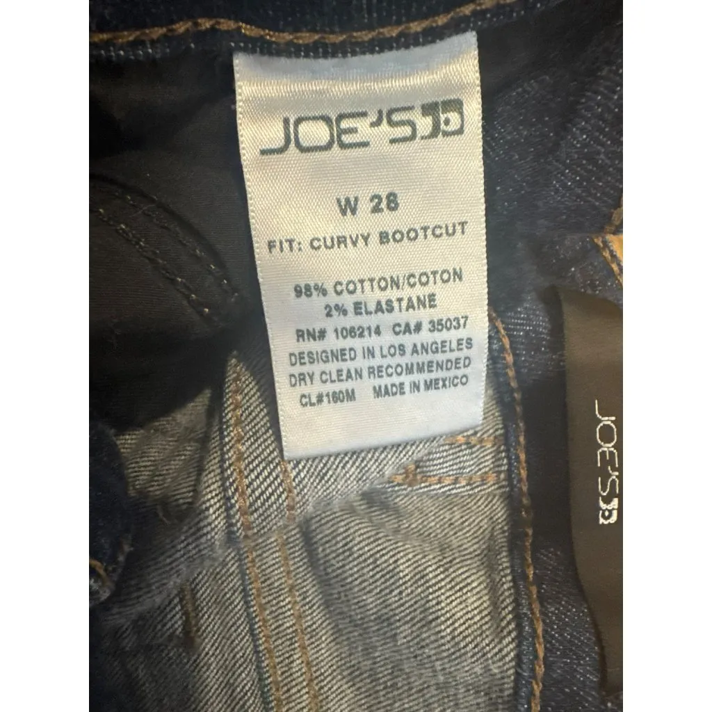 Joe's Jeans Curvy Bootcut Women's Size 28 Dark Wash Low Rise Jeans Y2K MARGE - Image 3