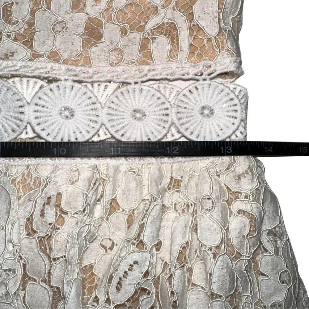 Lulus Adorn White Lace Strapless Midi Dress SMALL - Image 8