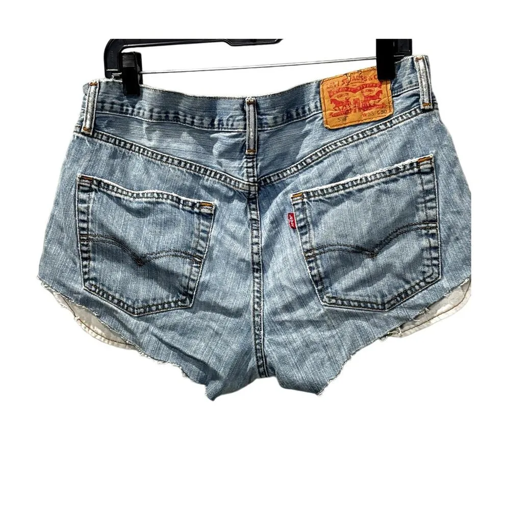 WRANGLER Vintage Women's Cut-off Denim Shorts Sz 33 - Image 2