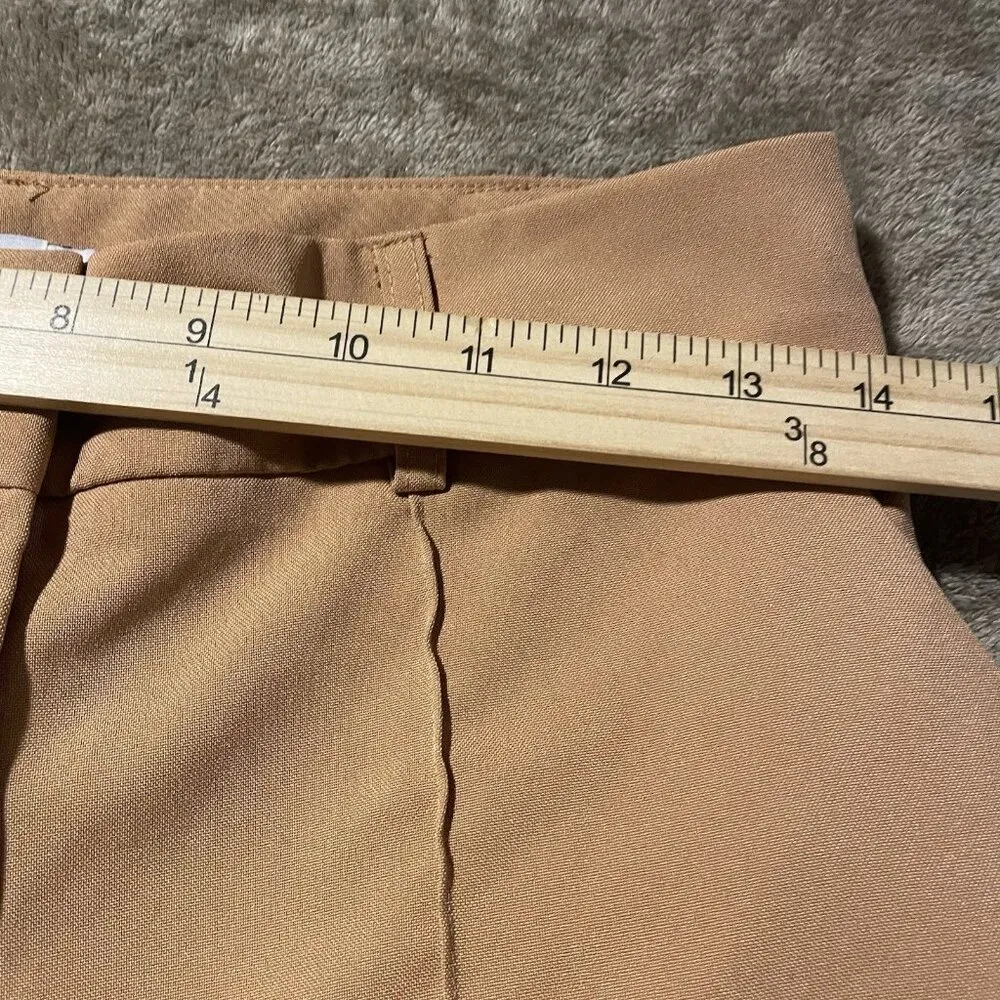 Asos Design Pants Womens Size 38 High Waist Tan Chino Light Academia Work Office - Image 6