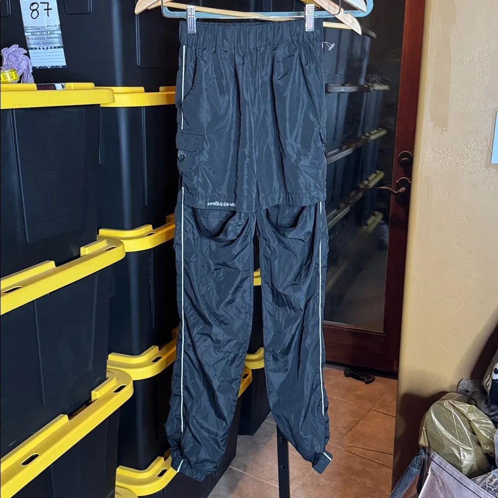 Maniere De Voir Black Satin Joggers Size 6 (XS to Large) - Image 2