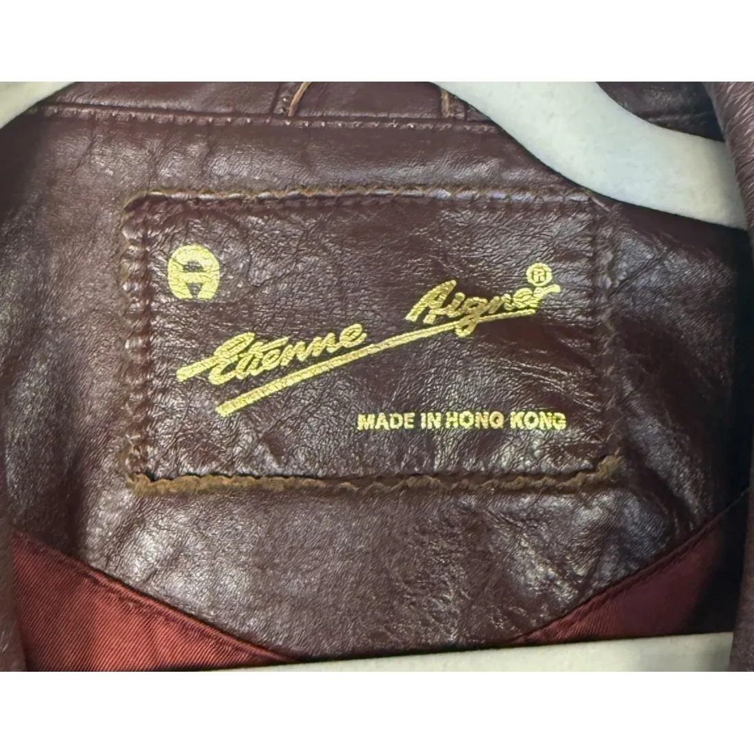 Vintage Etienne Aigner Leather Blazer Jacket Womens 18 Oxblood Business Casual - Image 4