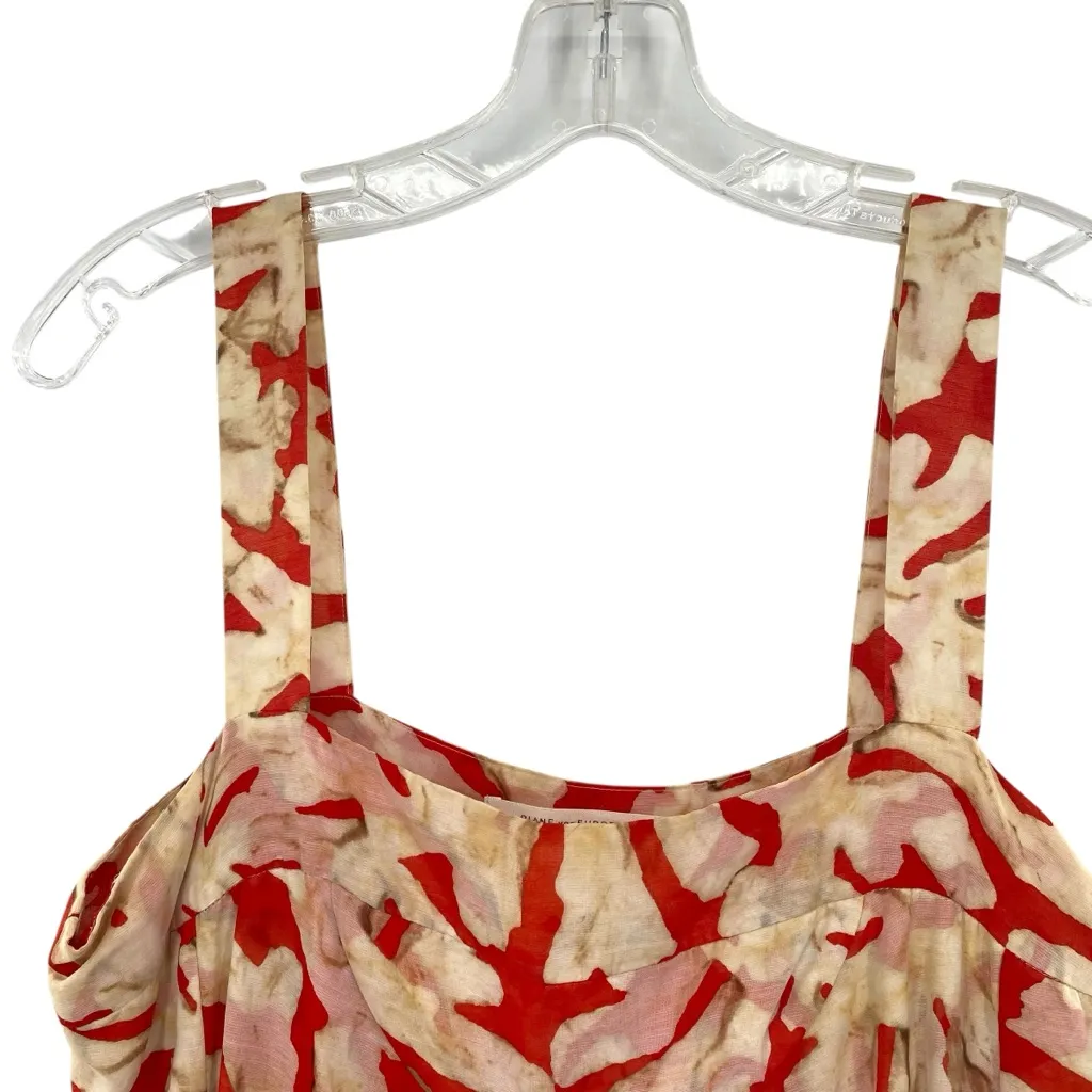 Diane Von Furstenberg Silk Cotton Coral Reef Print Dress - Image 3