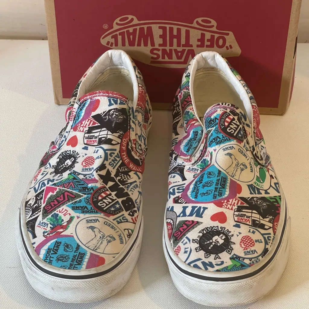Vans Slip-On Mash-Up Stickers Skate Shoes Women's - Image 3
