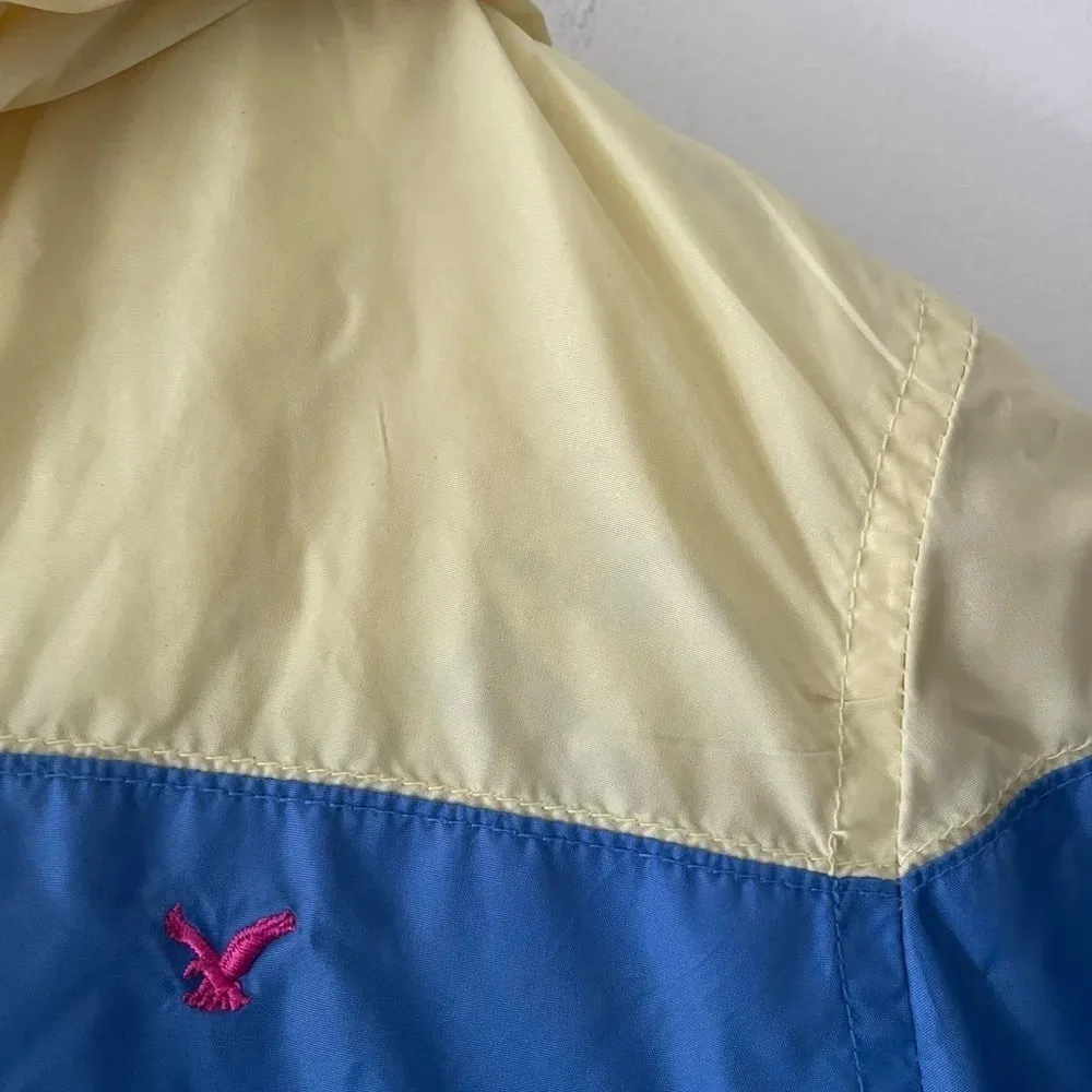 American Eagle Y2K Retro Windbreaker Color Block Zip Up Multicolor - Image 7