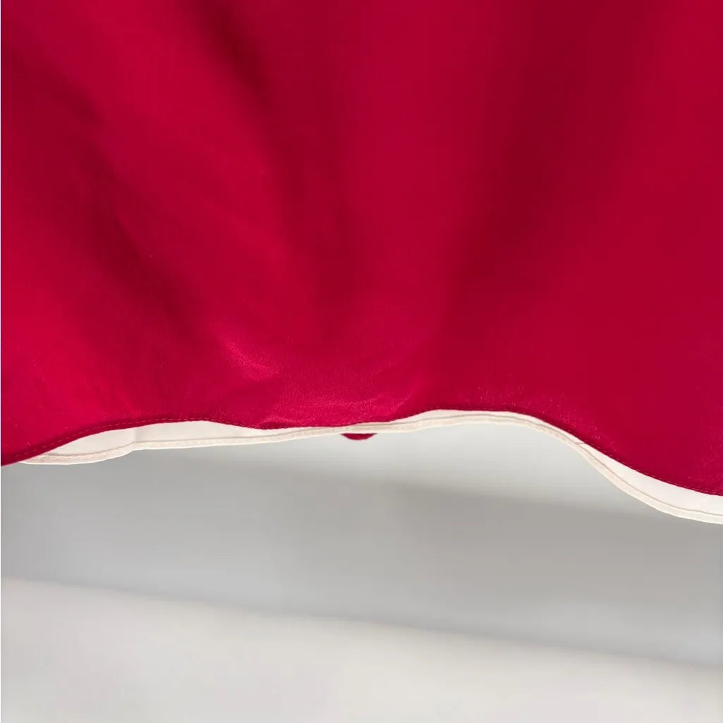 Amanda Uprichard Maxi Dress silk Red Spaghetti Strap Formal Evening Gown large - Image 6