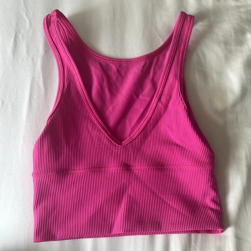 Lululemon Power Pivot Tank Rib Sonic Pink - Image 4