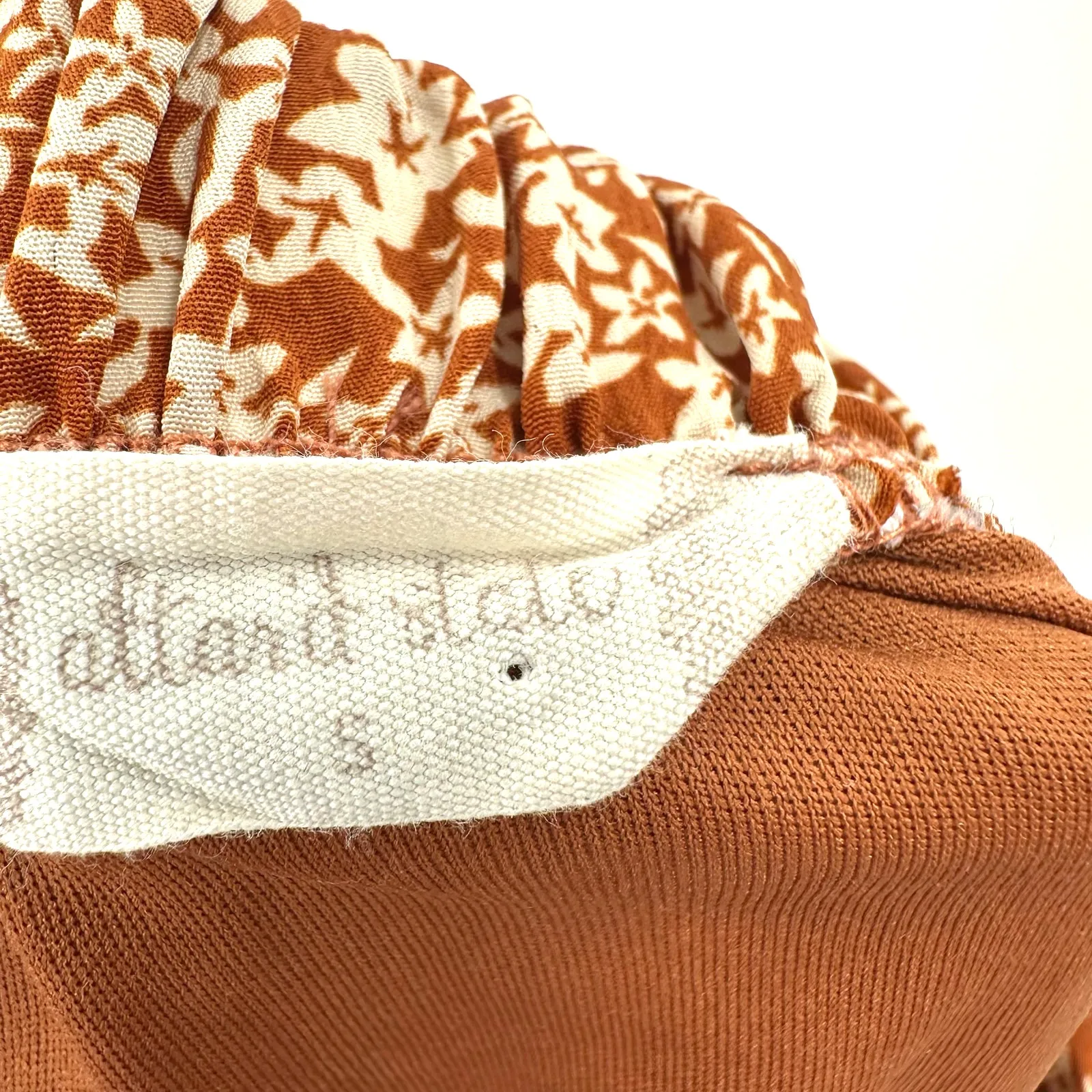 Altar'd State Size Small Women's Skirt Tie Waist Brown White Ditsy Floral Print‎ - Image 3