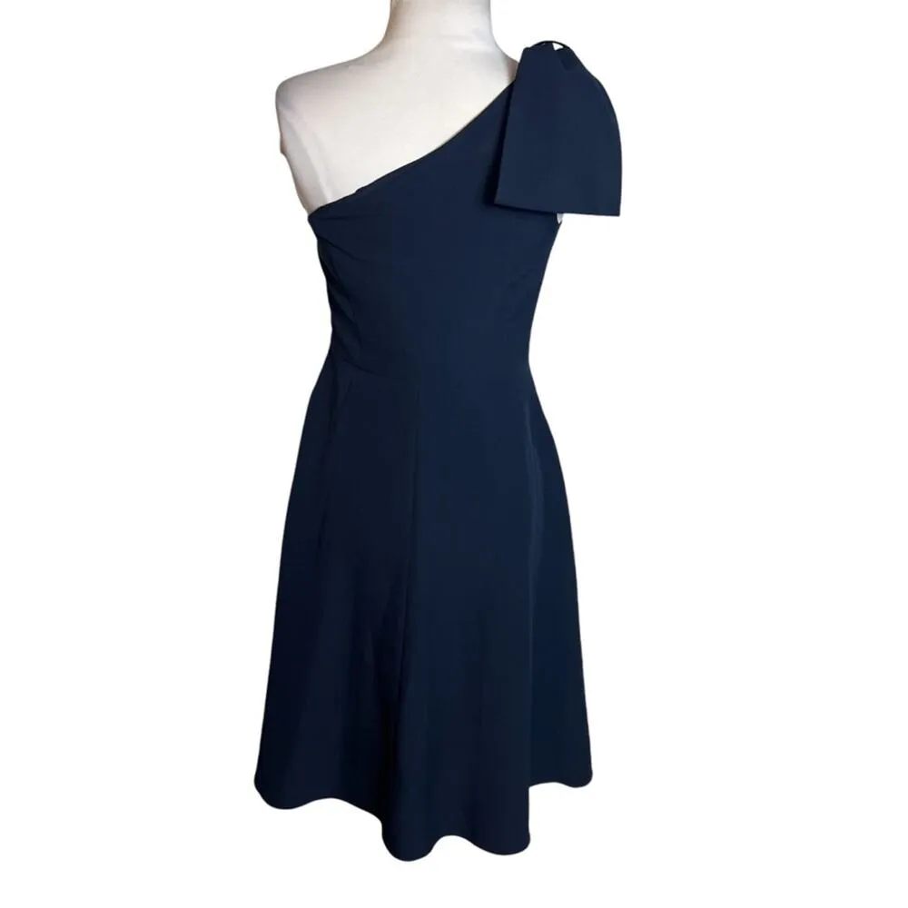 Gal Meets Glam Yvonne Navy One Shoulder
Bow Dress Sz 0 - Image 6