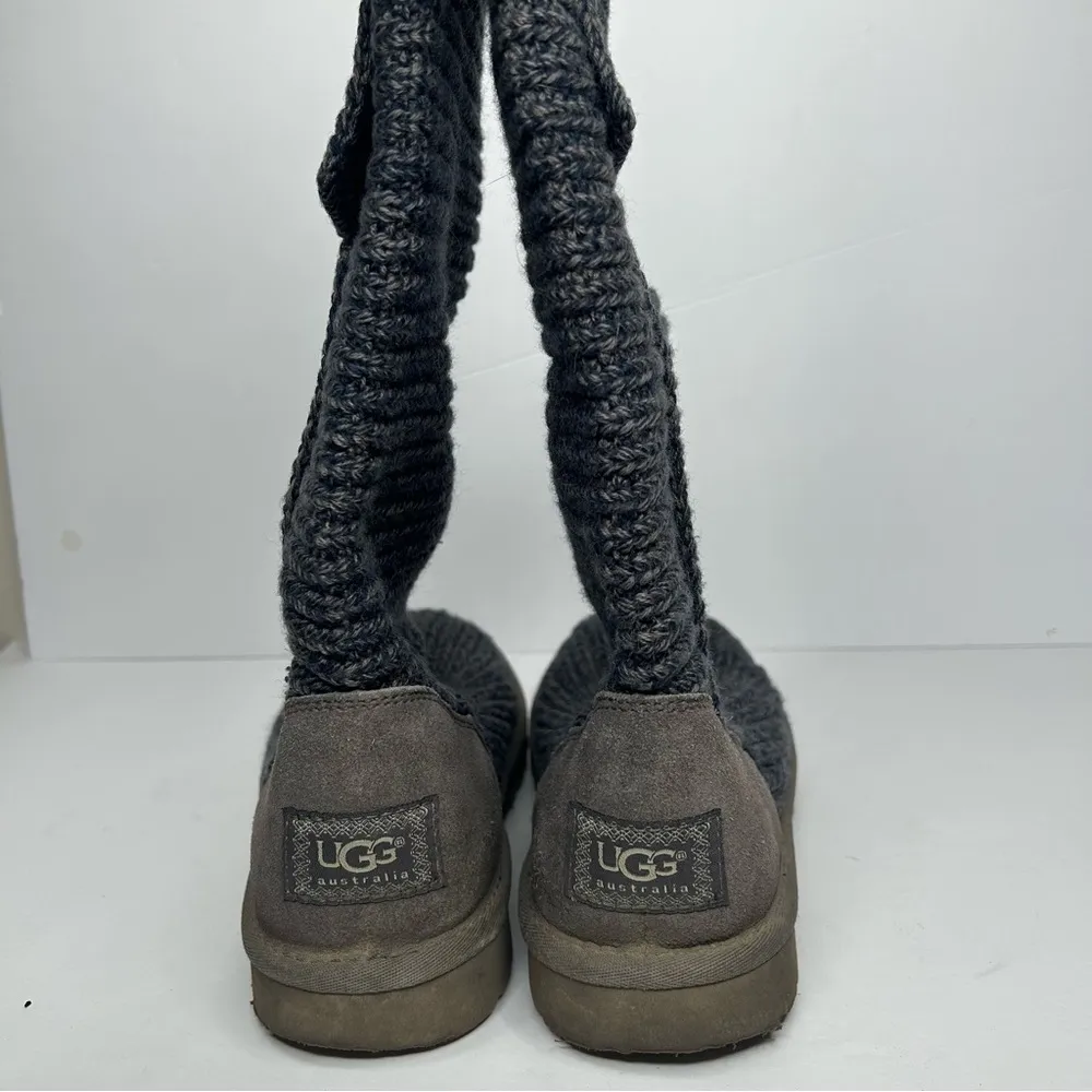 UGG Australia Gray Knit fold over tall Boots - Image 4
