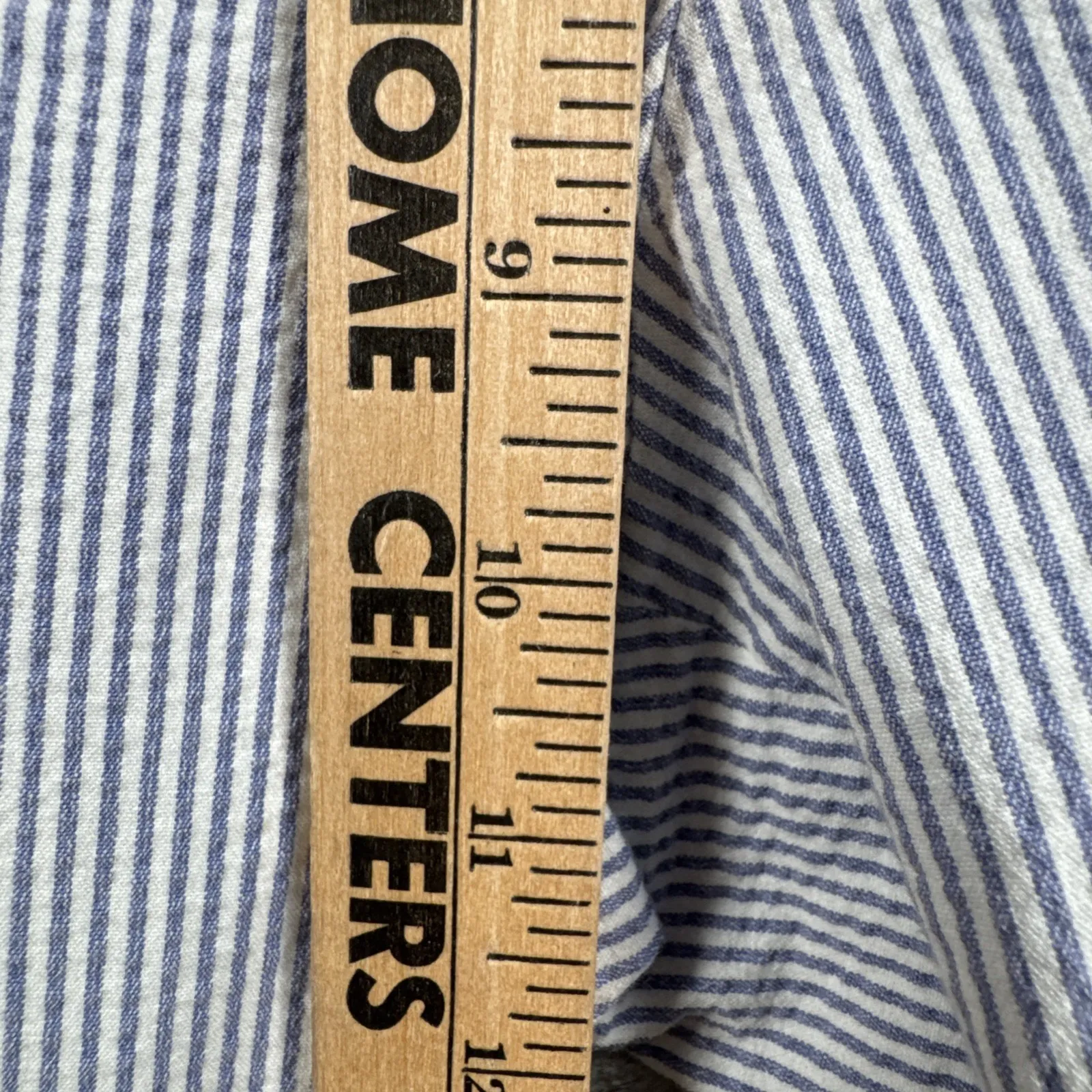 Talbots Crop Pant Women 14P Blue White Stripe Coastal Grandmillennial Seersucker - Image 11