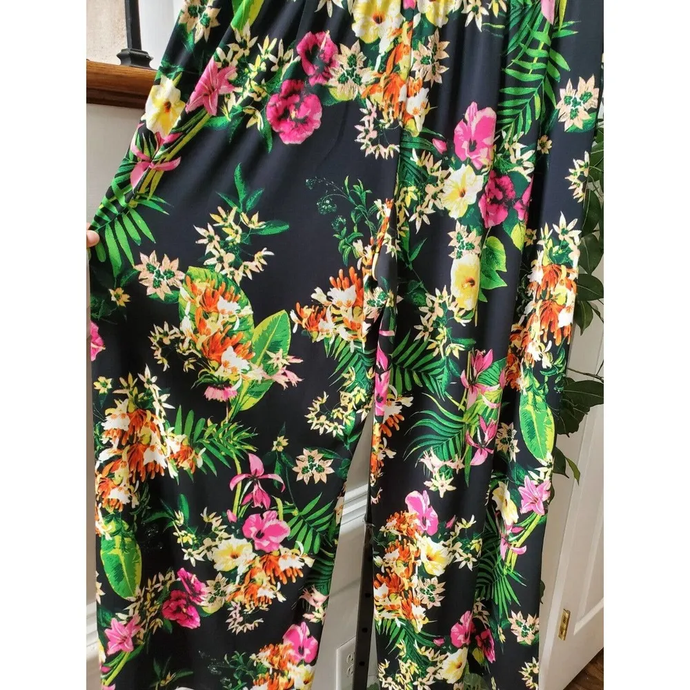 Got It Love It Womens Black Floral Polyester Elastic Waist Pants Petite Medium Size undefined - Image 4