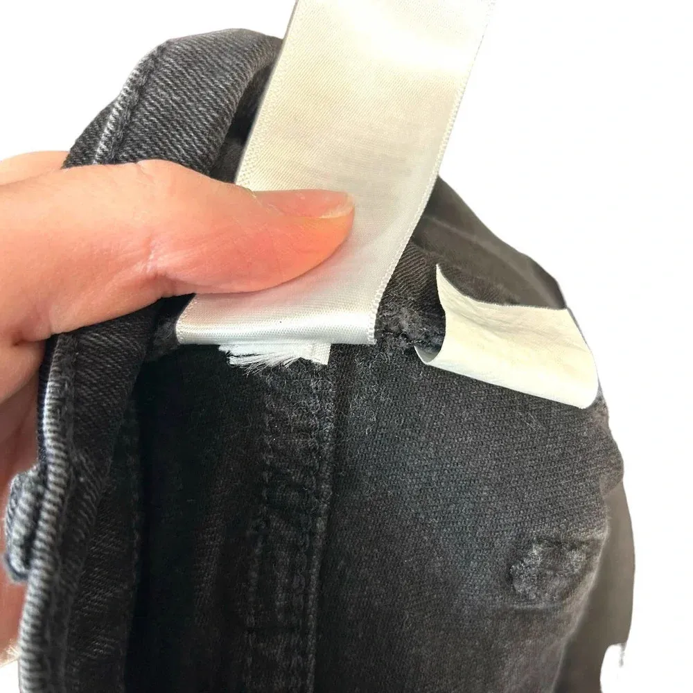 Madewell High-Rise‎ Denim Shorts in Lunar Wash Black Denim Size 28 - Image 11