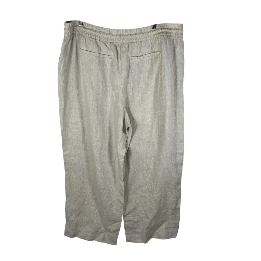 Athleta‎ Retreat Linen Wide Leg Pant Womens Sz 2X Beige Color Summer Pants NWT - Image 4