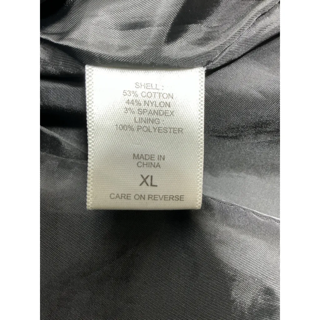 Womans New York & Co Button Up Knee Length Rain Coat XL Black Lined Excellent - Image 4