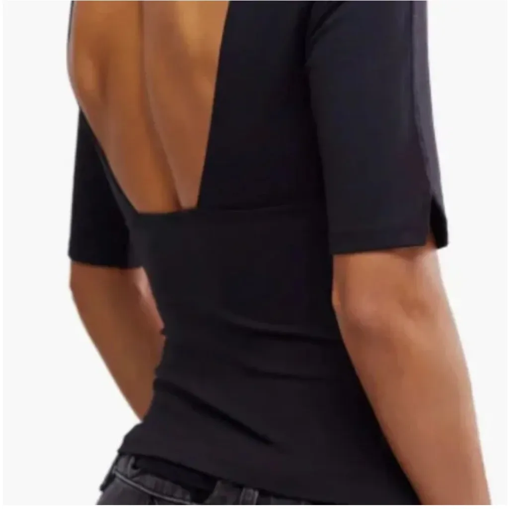 NWT Free People ‘Just Looking‎ Bustier’ Crop Top in Black Size Small - Image 2