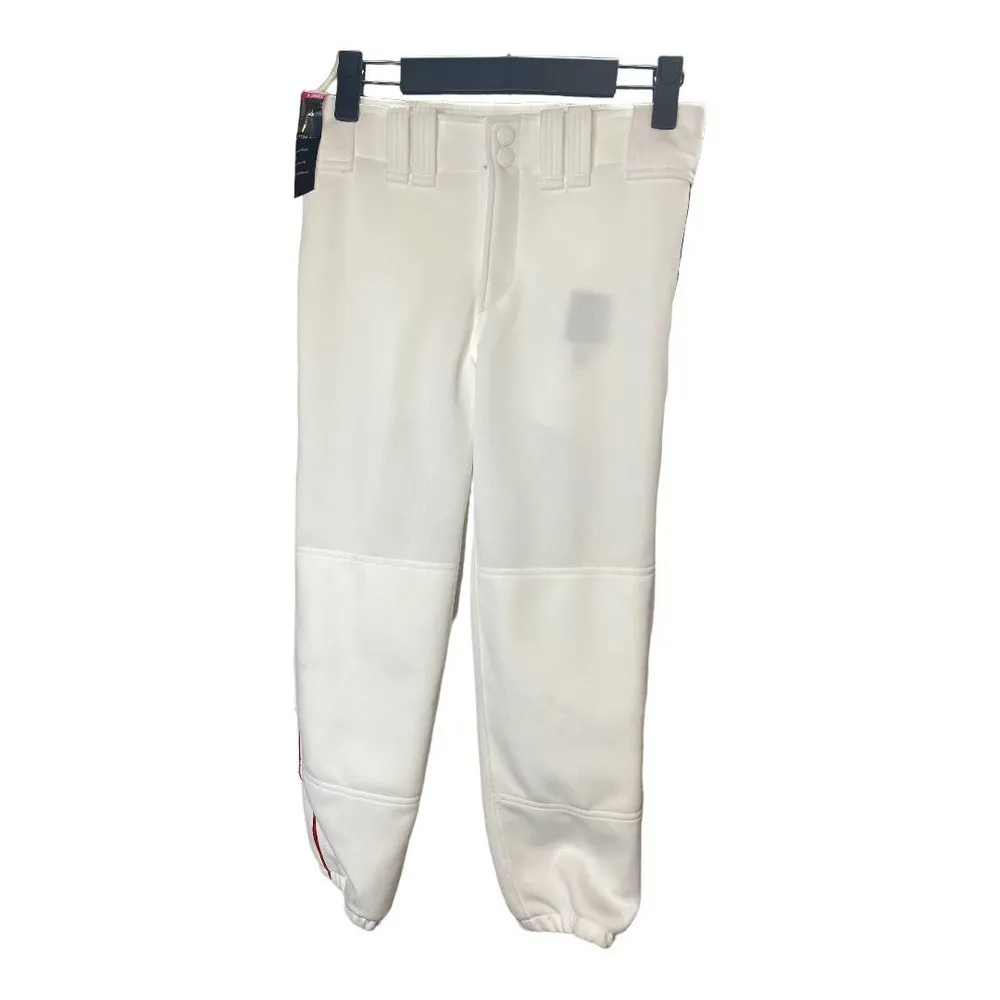 Nwt Mizuno Softball Pants XS Womens White Select Belted Fastpitch Double Knee - Image 2