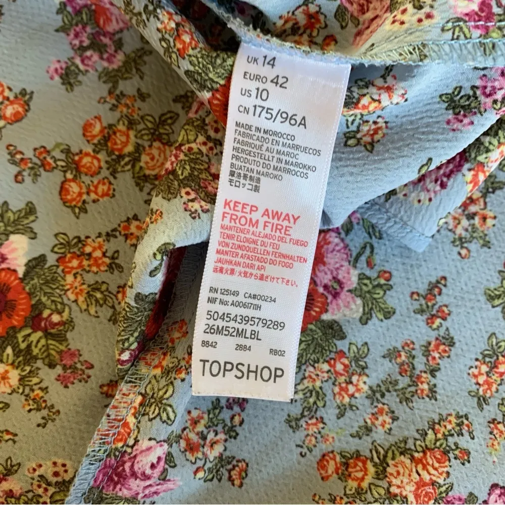 Blue Floral Wrap Dress 10 - Image 6