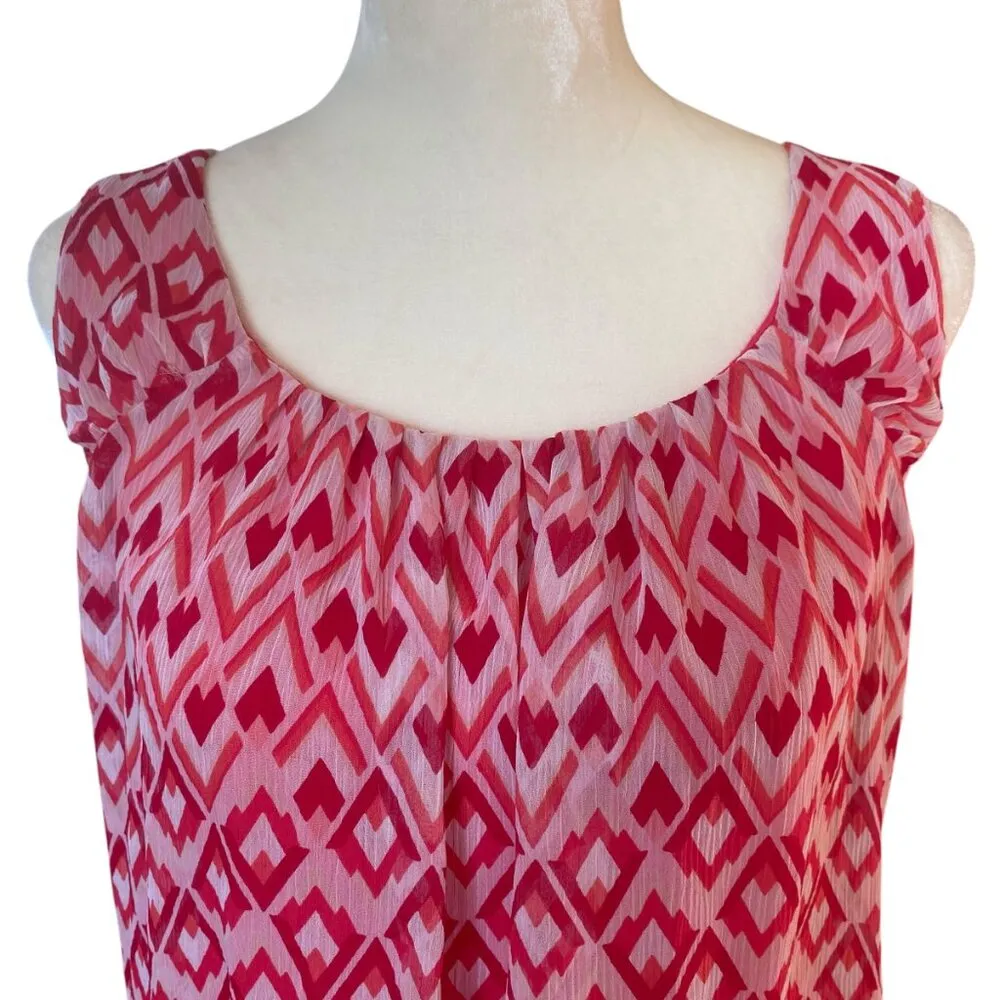 New York & Co women's size small pink coral sleeveless pullover stretchy top - Image 4