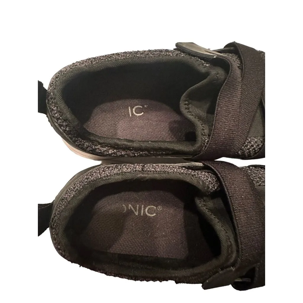 Vionic  Womens Size 7.5 Aimmy Shoes Hook Loop Sneakers Walking Gray‎ & Black #S18 - Image 6