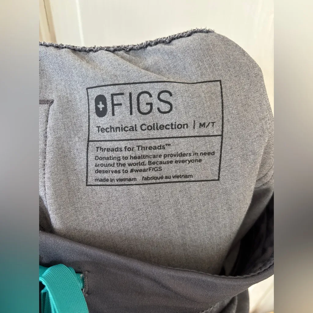 Figs Livingston Scrub Pants Graphite Gray Size Medium Tall Inseam Straight Leg - Image 11