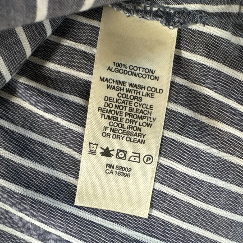 DKNY  Blue and White‎ Striped Blouse - Image 6