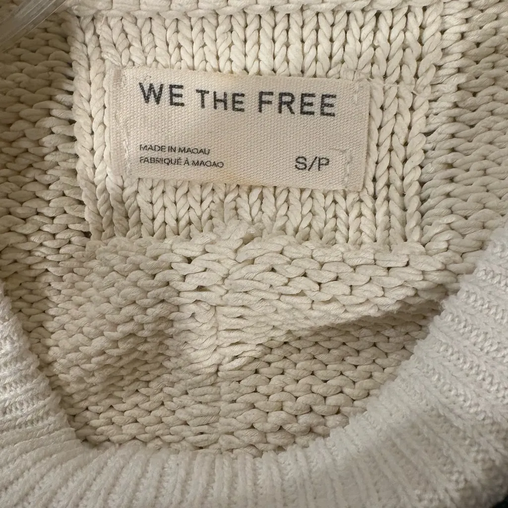 We the free Fresh Face graphic sweater Philadelphia preppy off white S - Image 4