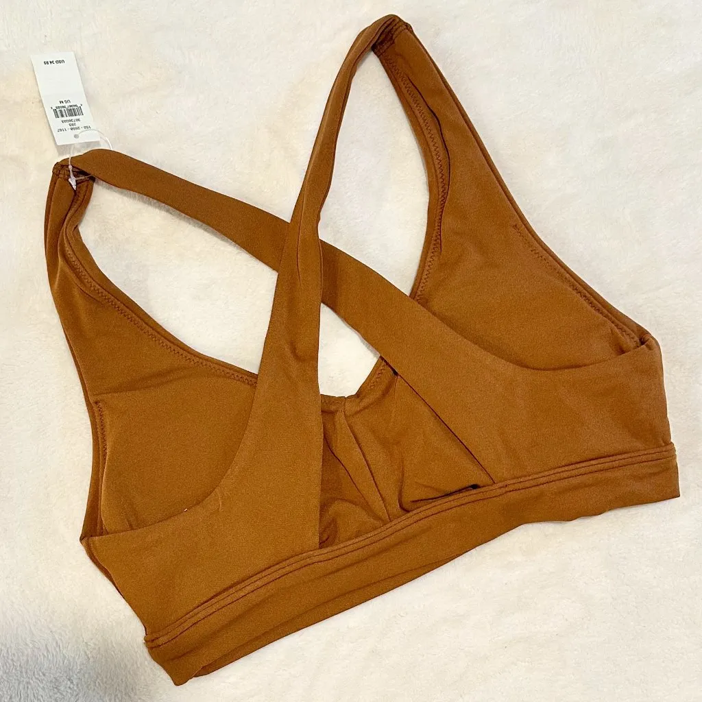 NWT Offline by Aerie Real Me Ruched Sports Bra in Carmel - Size: Medium - Image 7
