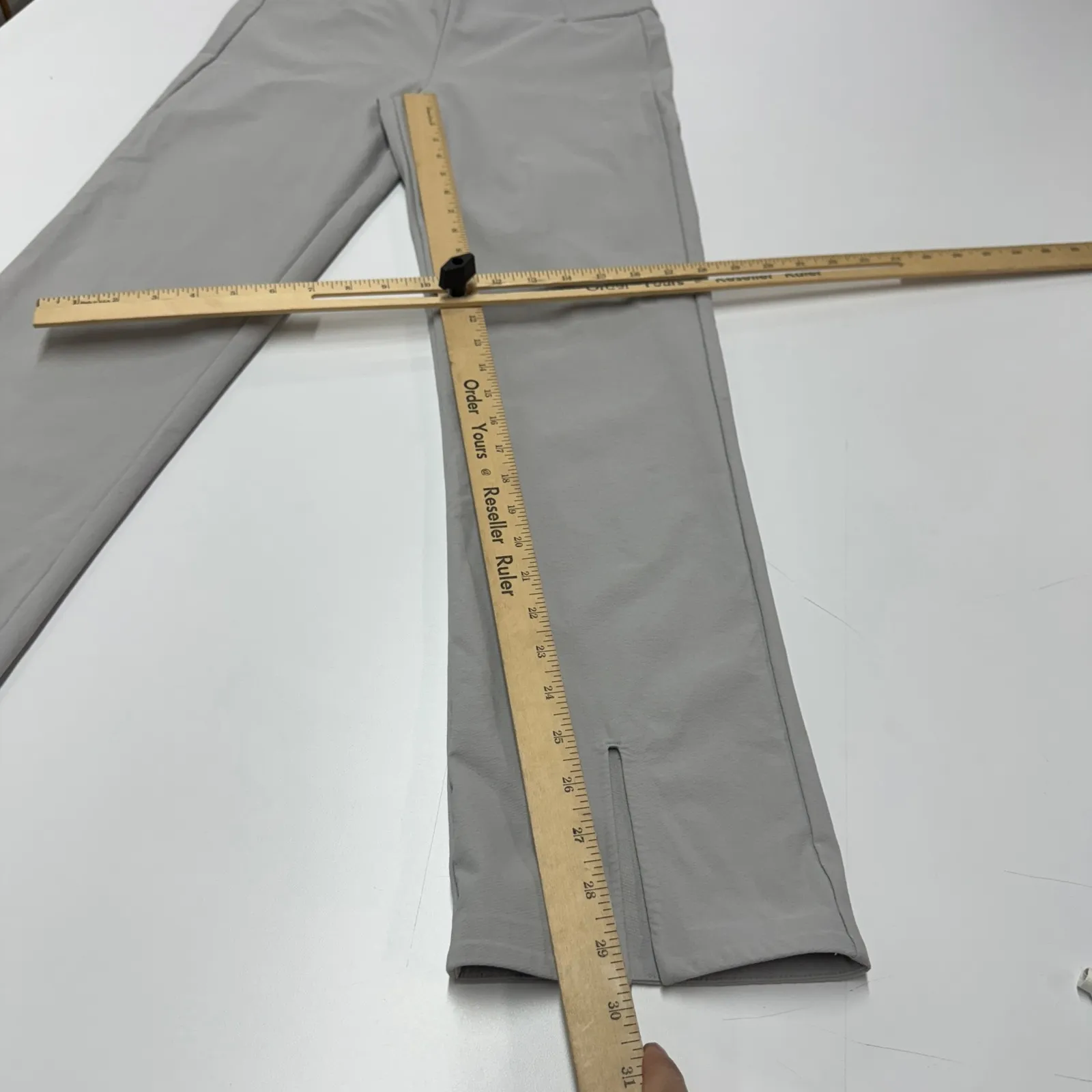 Athleta Pants Womens 12 Tall Gray Slim Leg Split Hem Athletic - Image 8