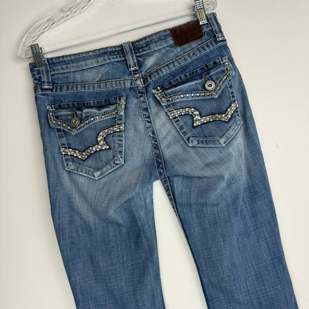 Big Star Maddie Bootcut Jeans Sz 29 Long Mid Rise Western Embroidered - Image 11