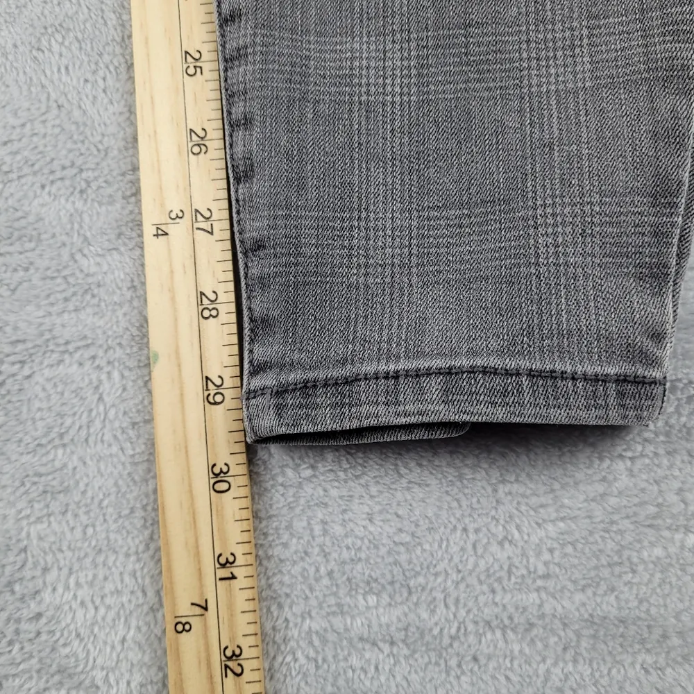 Maurices Women's Jeans Gray Skinny Plaid Size M Medium - Image 6