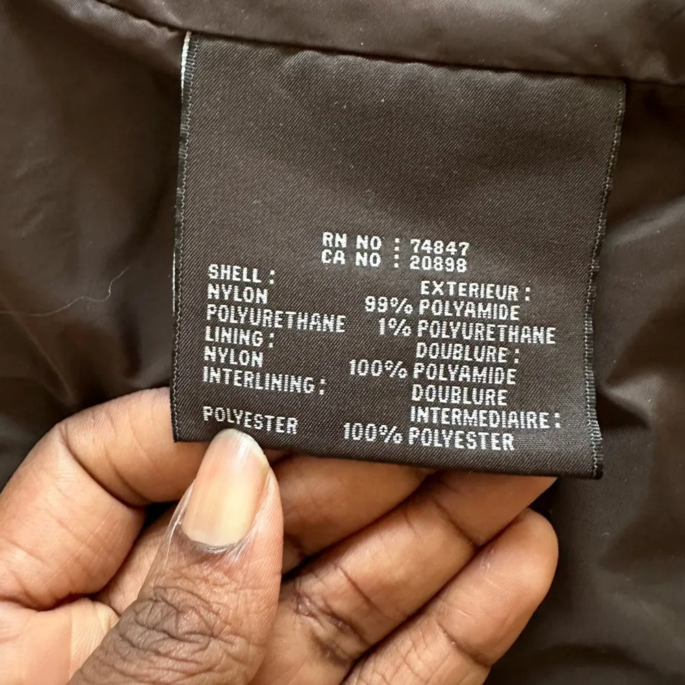 Andrew Marc Chocolate Brown Winter Jacket Oversized Collar Full Zip Faux Fur SzM - Image 10