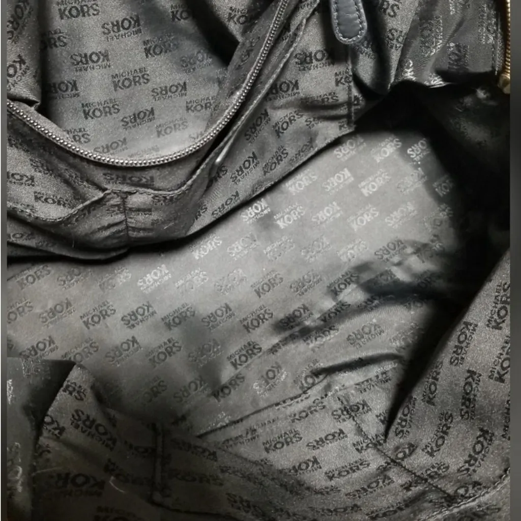 MICHAEL Michael Kors Black Pebbled Leather & Faux Python Bowler Satchel - Image 12