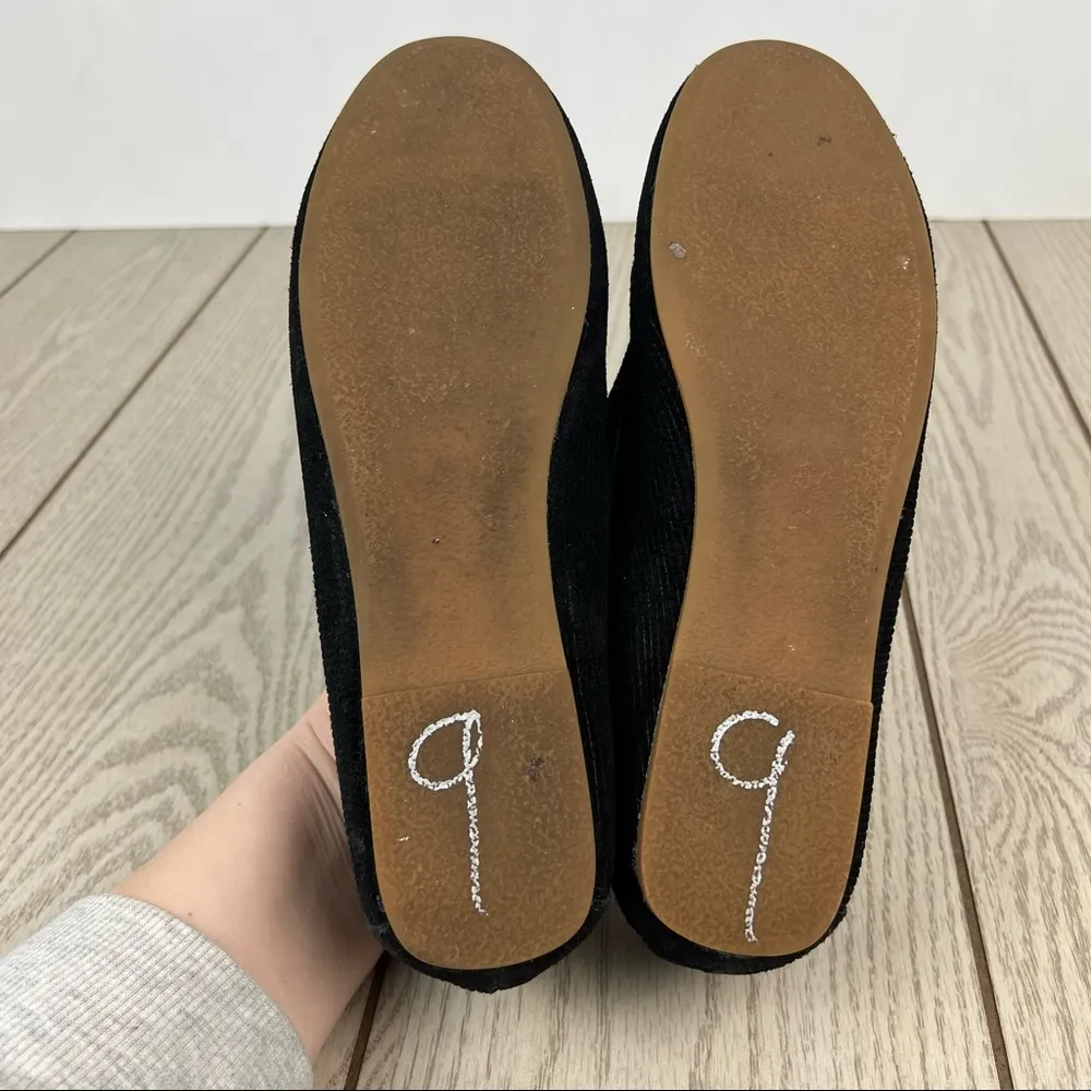 Jack Rogers Millie Bow Moccasin Flats 9B Black Corduroy Suede $128 in box - Image 10