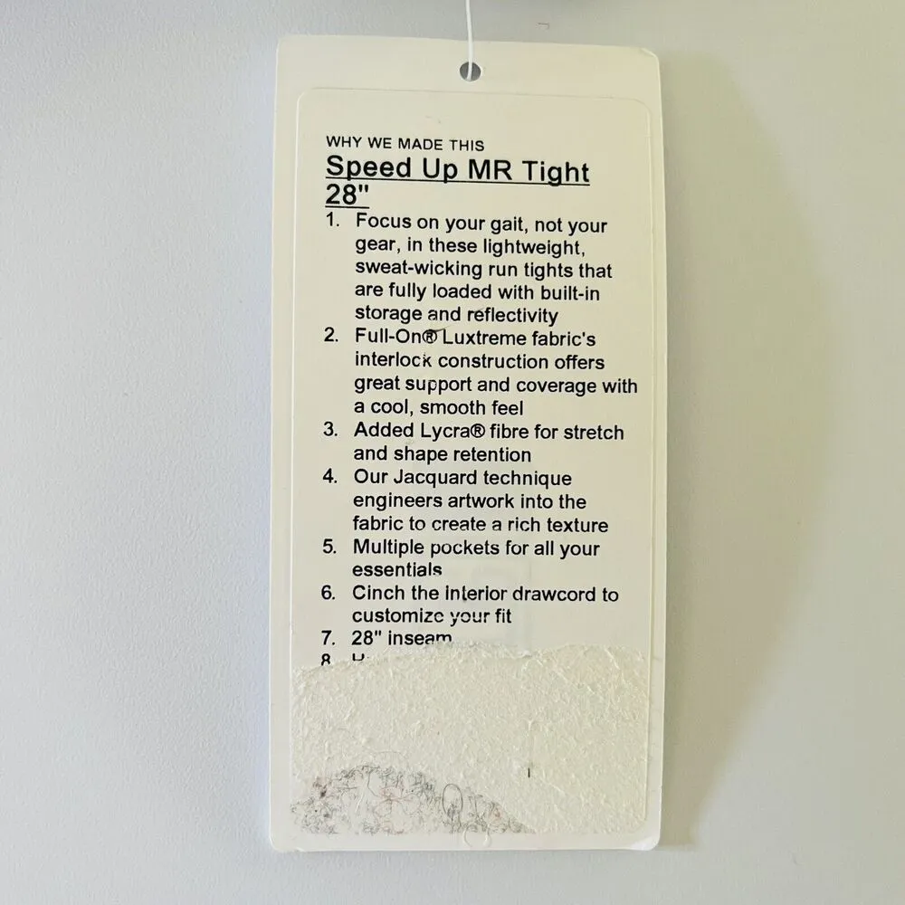 LULULEMON ATHLETICA Knit Heathered Black Speed Up MR Tight 28" Leggings - US 6 - Image 9