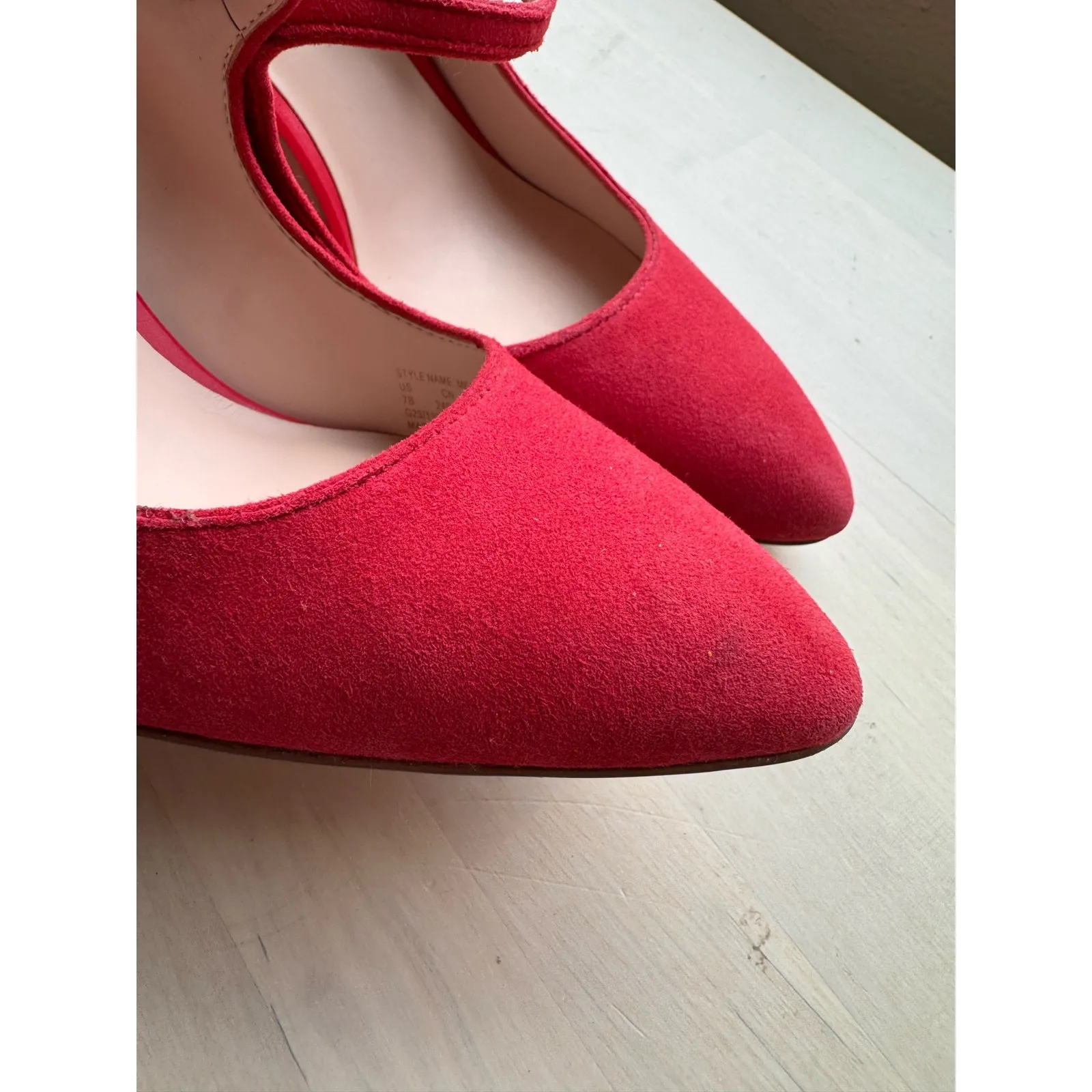 Kate Spade Red Suede Meredith Pointed-Toe Pumps Women’s Size 7 US - Image 9