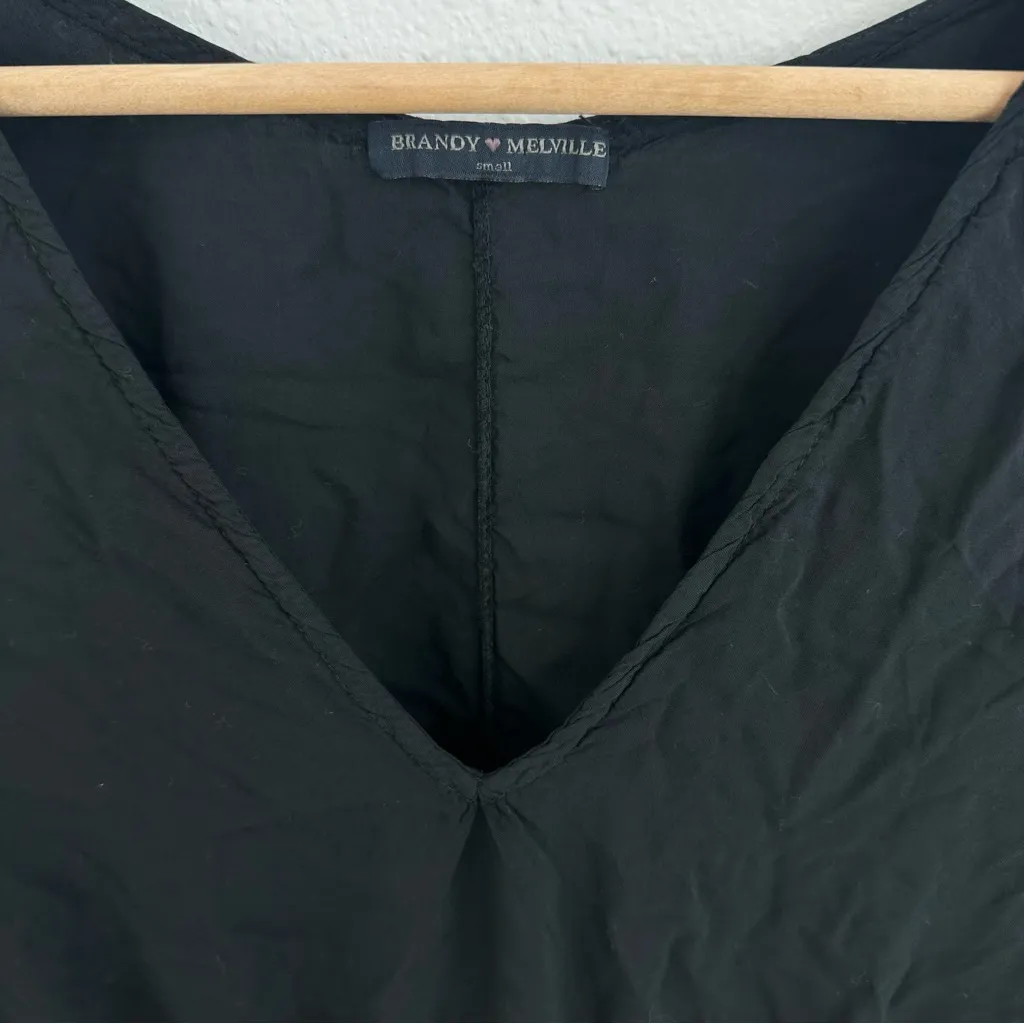 Brandy Melville Black mini dress with long sleeves - Image 2