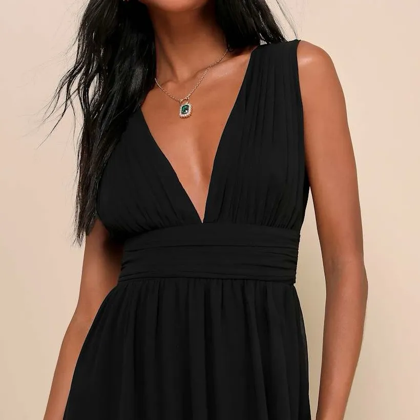 LULU’S Heavenly Hues Black Maxi Dress - Image 4