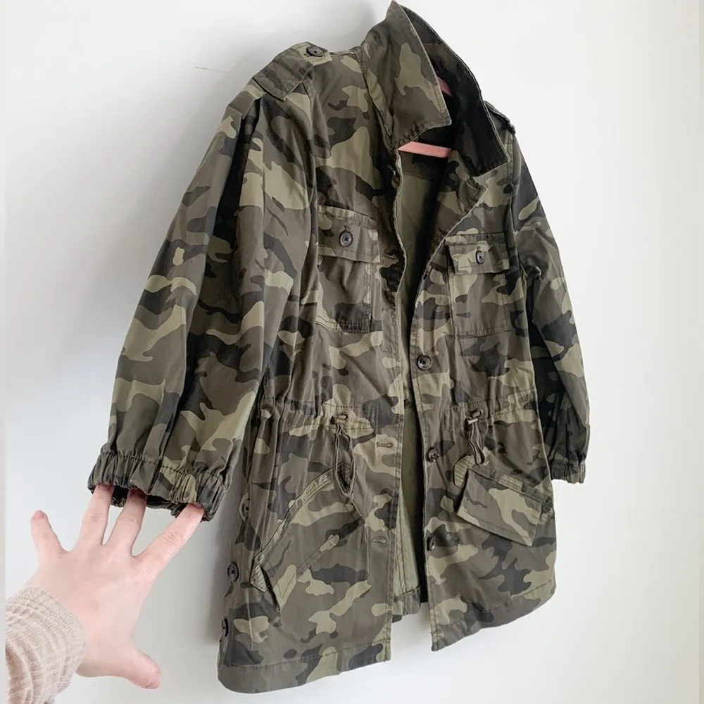 Banana Republic Oversized Camo Military Army Jacket Small - Image 12