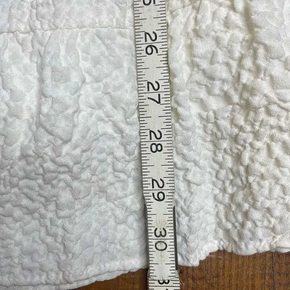 NWT Zara white Muslin Tiered and smocked mini dress Medium - Image 3