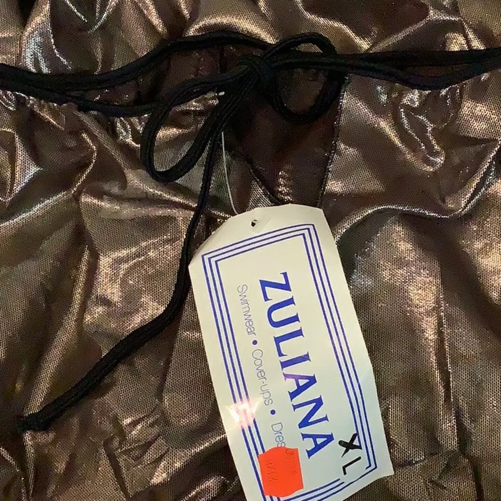 Zuliana Size XL Metallic Mesh Pants. Made in USA. New With Tags Gold - Image 4