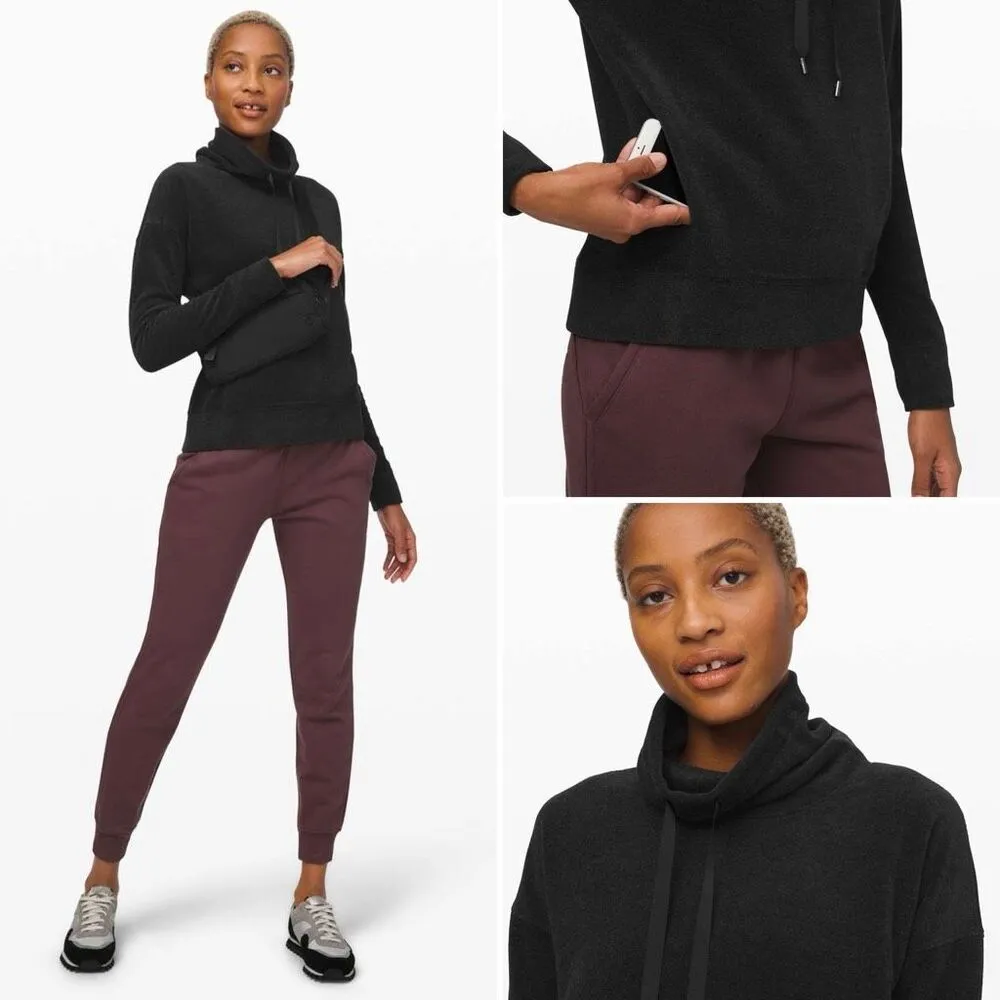 Lululemon Go Forward Pullover in Heathered Core Black Size 10 - Image 4