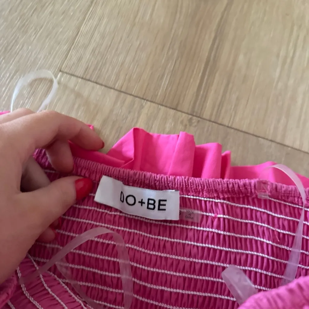 DO+BE Pink Pleated Top - Image 2