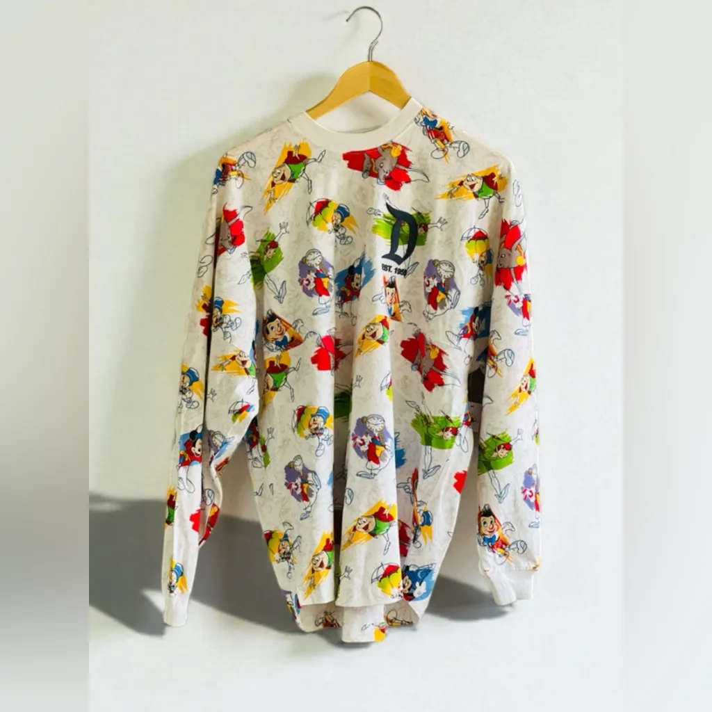 Disney Parks Ink & Paint Spirit Jersey featuring classic animated characters White Size M - Image 2