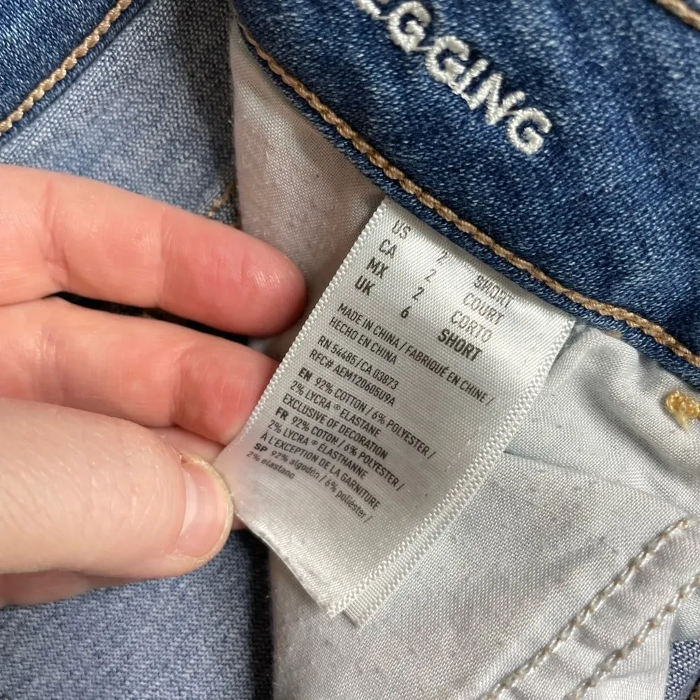 American Eagle Blue Super Stretch Hi-Rise Jegging Size 2 Short - Image 5