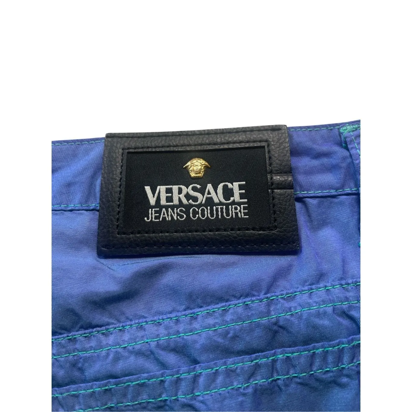 Versace holographic pants 5 pocket jeans couture sz 31 or US 10/12 - Image 5